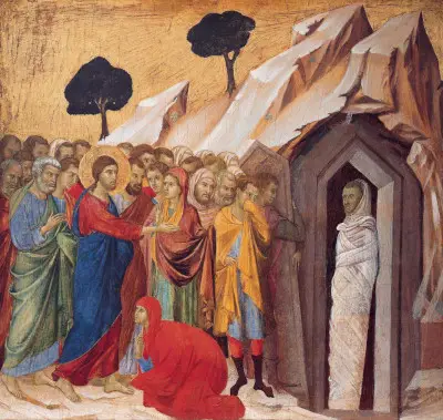 The Raising of Lazarus Duccio di Buoninsegna